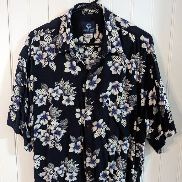 MANGO MOON Men's Hawaiian short sleeve - Picture 1 of 5